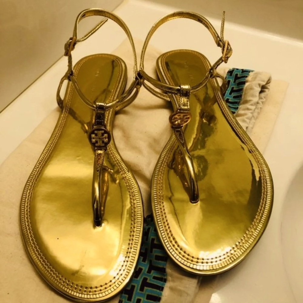 Tory Burch Emmy sandal in gold